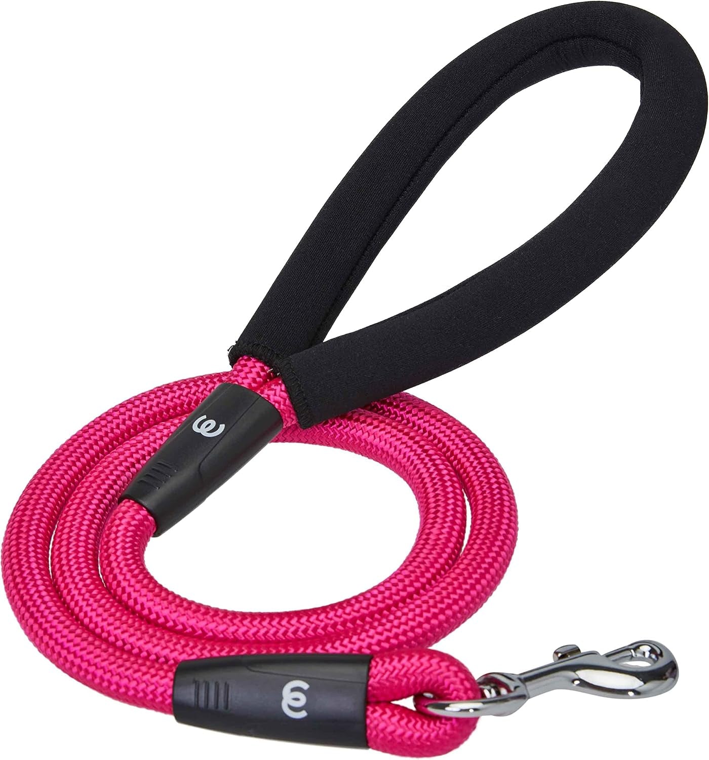 Essentials Dog Leash, Puppy Essentials, Strong Rope Dog Leashes for Large Dogs Heavy Duty, 4Ft, Comfortable Neoprene Handle, French Pink, Eco-Friendly, Water & Dirt Resistant