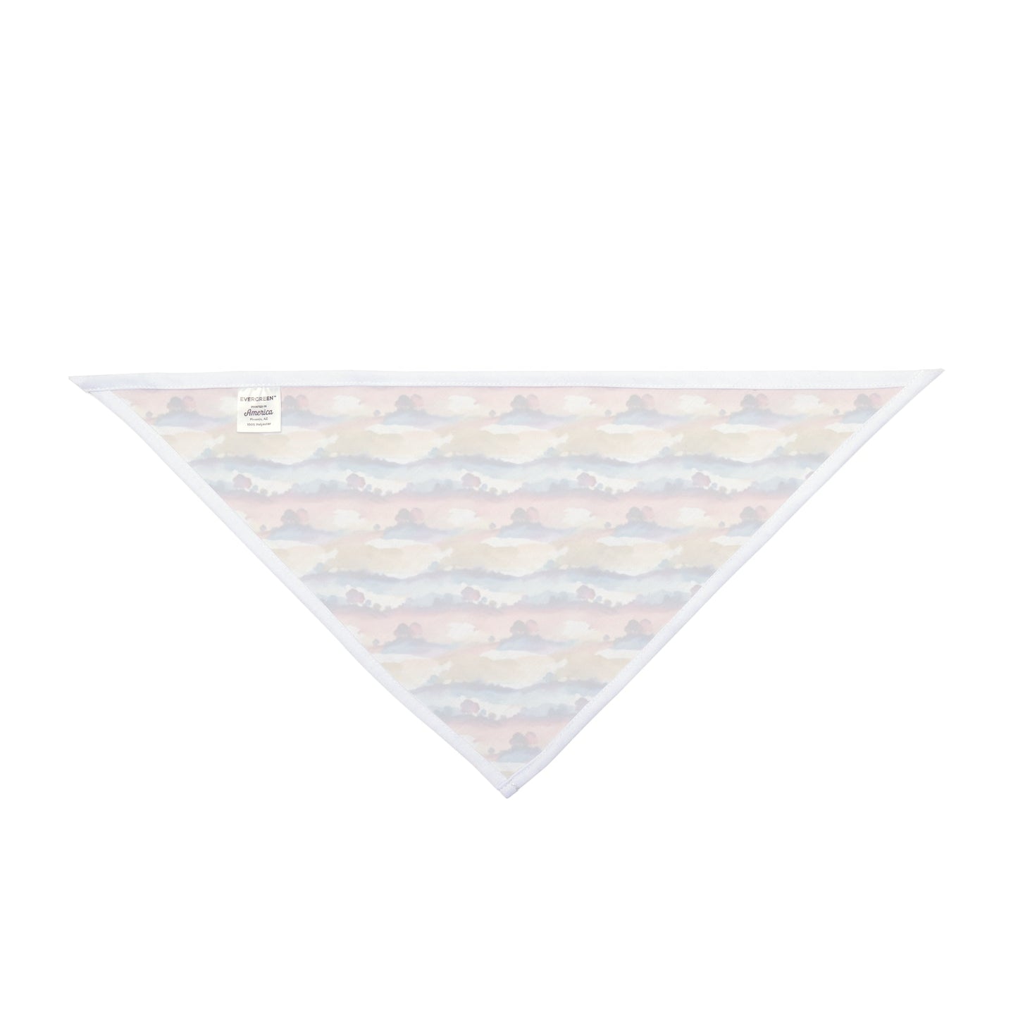 Watercolor Horizon Stripes in Dusk and Seafoam - Pet Bandana Pet Zen