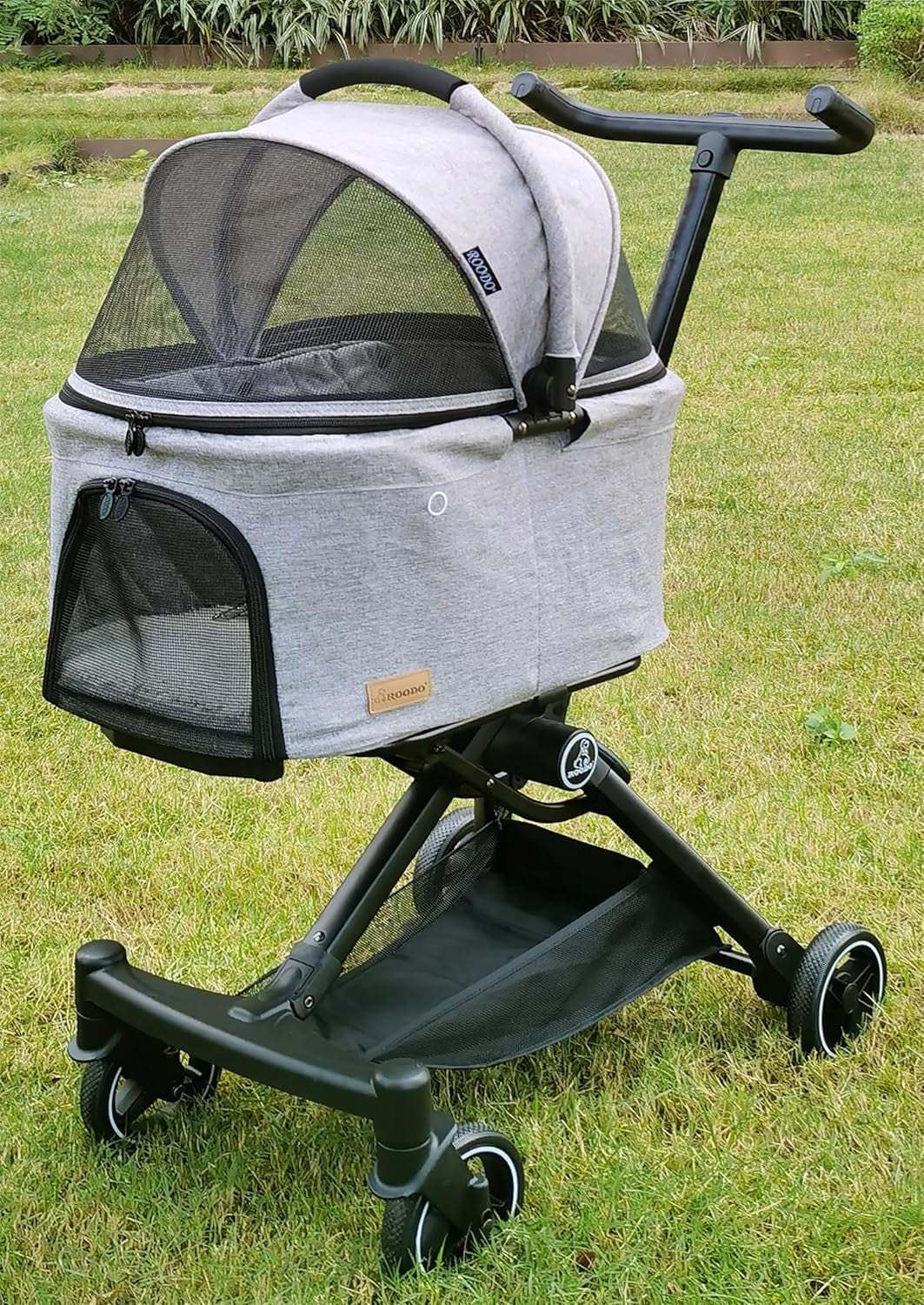 3 in 1 Pet Stroller Dog Cat Travel System Detachable Carrier Foldable 30lb