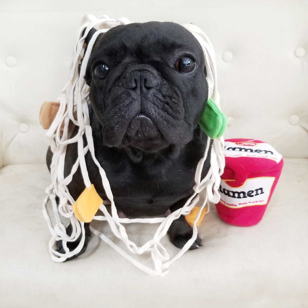 Korea Ramen Sniffing Interactive Foreign Trade Factory Single Cute Pet Leaking Food Toy Dog Pet Sniffing Toy