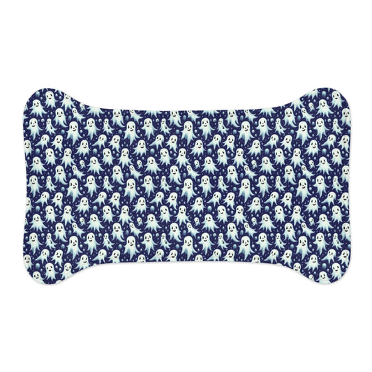 Midnight Mischief: A Thousand Friendly Ghosts Pattern - Pet Feeding Mat Pet Ze
