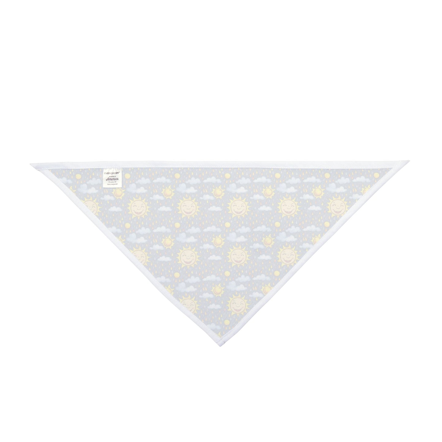 Smiling Suns in a Rainy Sky Pattern - Pet Bandana Pet Zen