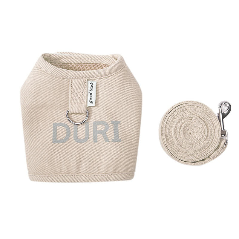 Pet Outing Hand Holding Rope Chest Strap Anti Breaking Loose