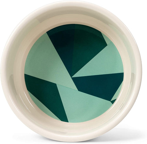 Now House for Pets by Jonathan Adler Green "Chroma" Duo Bowl, Small | Dishwasher Safe, Easy to Clean Dog Bowl with Anti-Skid Lid | Dual Functionality Bowl for Dogs for Storage or Travel