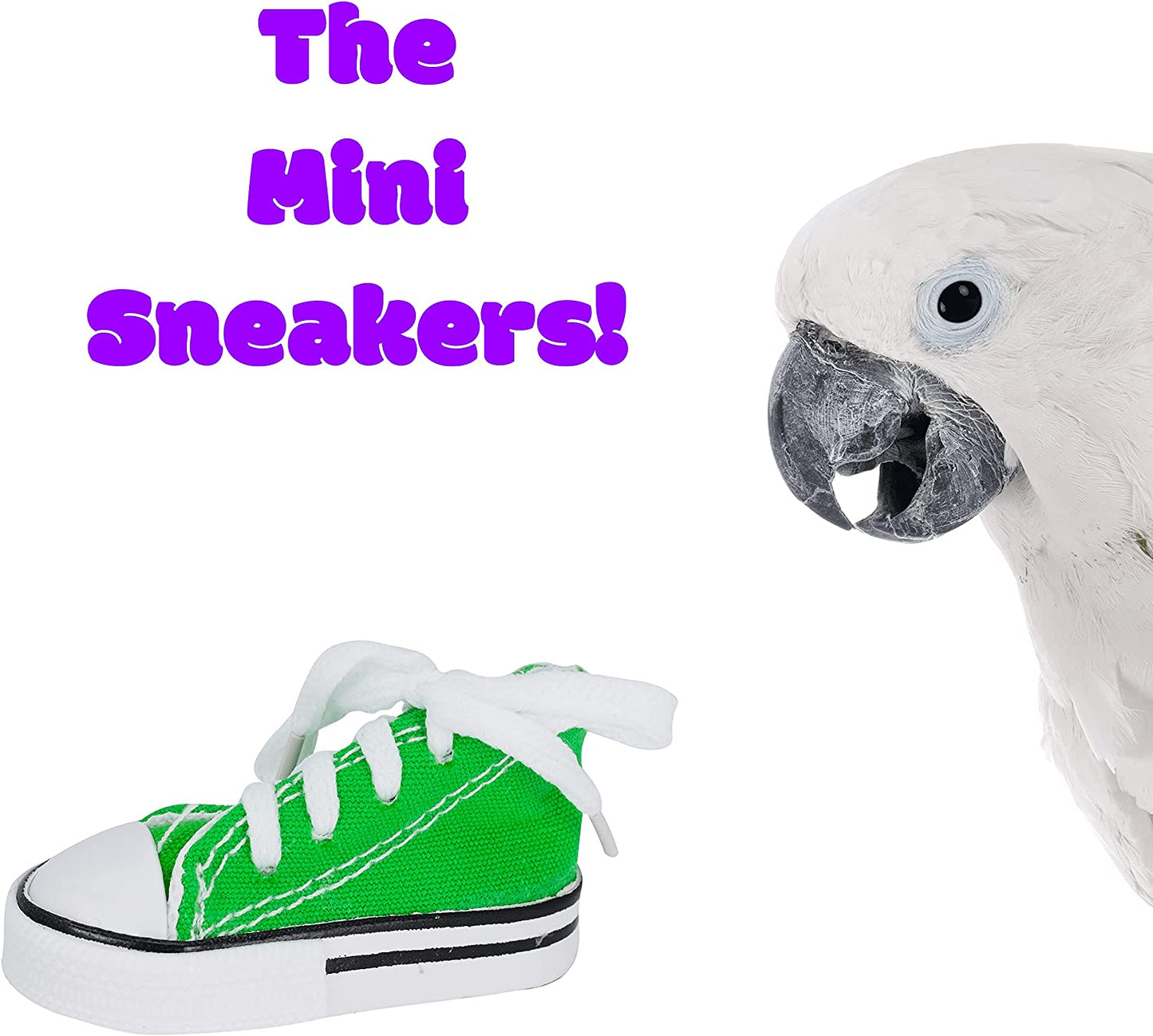 24 Mini Sneakers Foot Beak Chew Throw Parrot Parakeet Quaker Budgie Finch Cockatoo