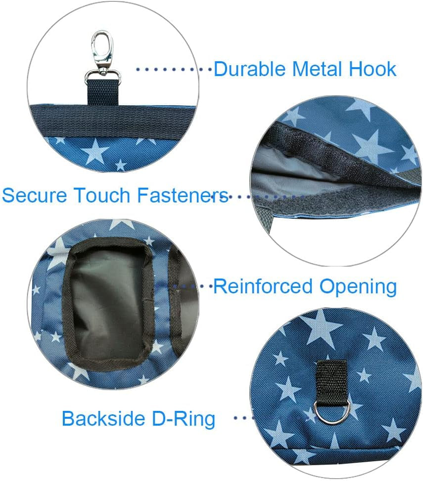 Guinea Pig Hay Feeder, Hanging Rabbit Hay Feeder Bag. Stars | Upgraded Double Layer Fabric | Bite Resistant | Cleaner Hay & Less Mess | Small Animal Hay Holder for Bunnies & Chinchillas