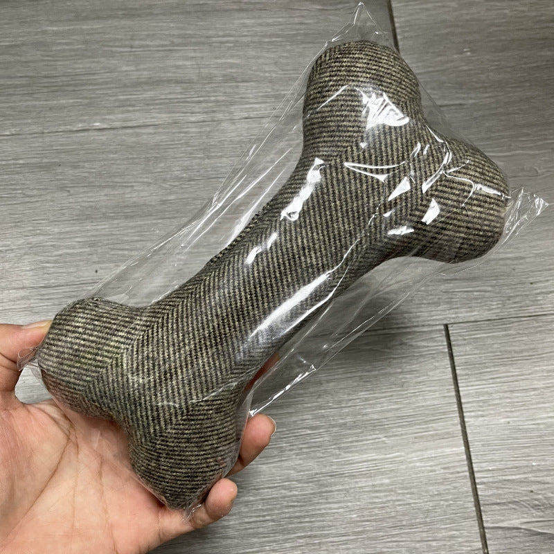 Cotton Velvet Dog Toy Bone Biting Molar Rod