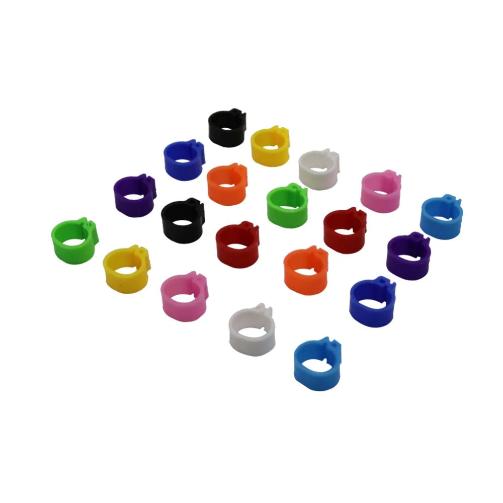 100 Pcs Pigeons Rings 8Mm Bayonet Identification Ring Opening Pigeon Ring Color Pigeon Foot Ring Pigeon Supplies Bird Appliances