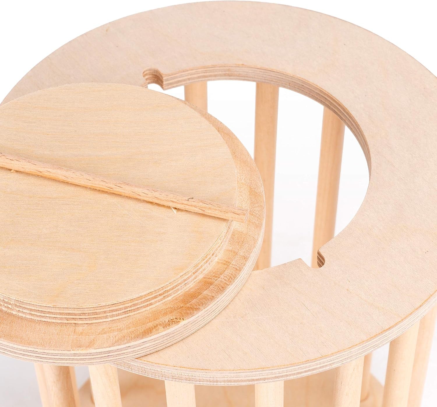 Hay Feeder Less Wasted Wooden Food Feeding Rack for Rabbit Guinea Pig Chinchilla - Standing Pet-Self Feeding Hay Manage