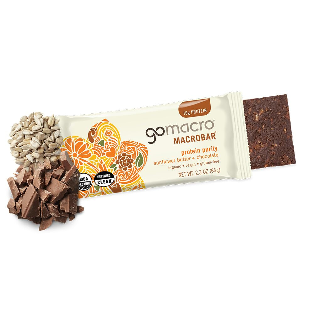 , Bar Protein Purity Sunflower Butter Chocolate Organic, 12 Count, 2.3 Ounce