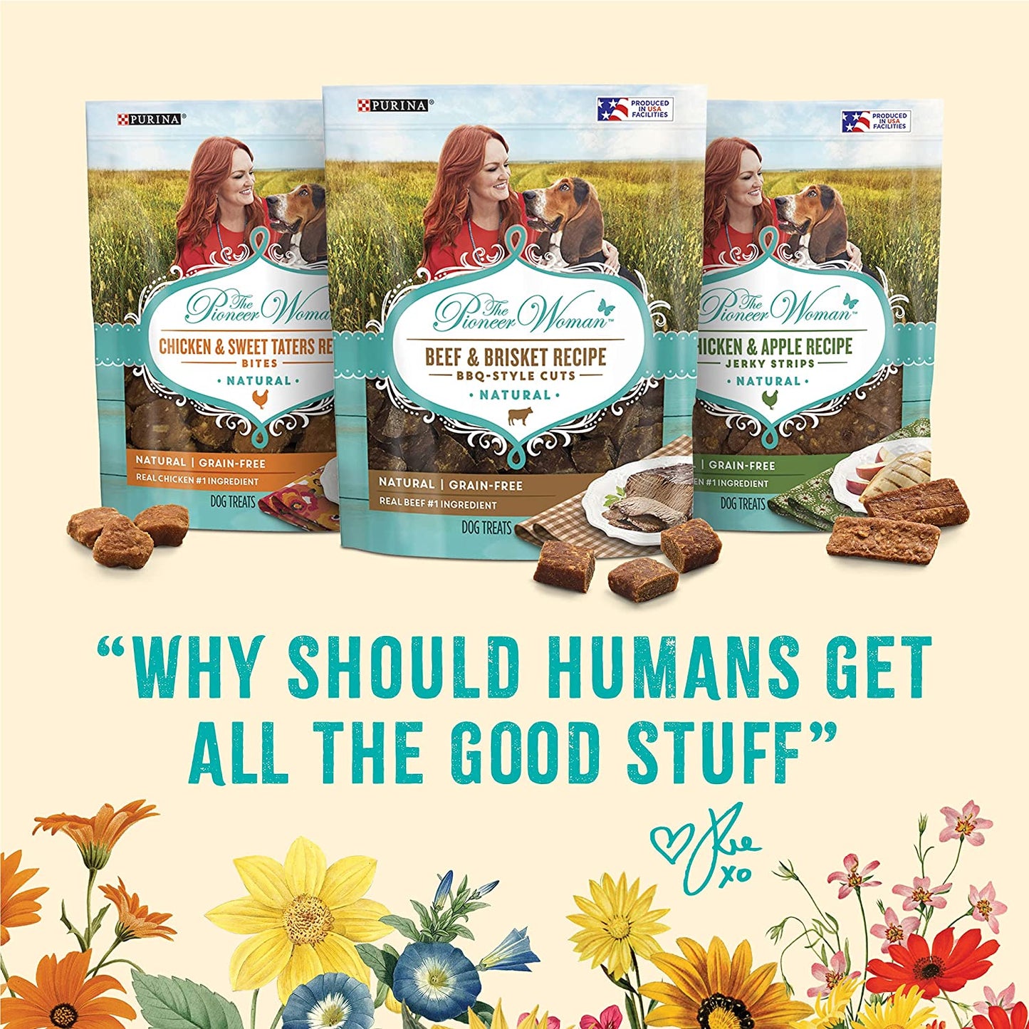 Natural Jerky Grain Free Dog Treats, Chicken & Apple Recipe Jerky Strips - 16 Oz. Pouch