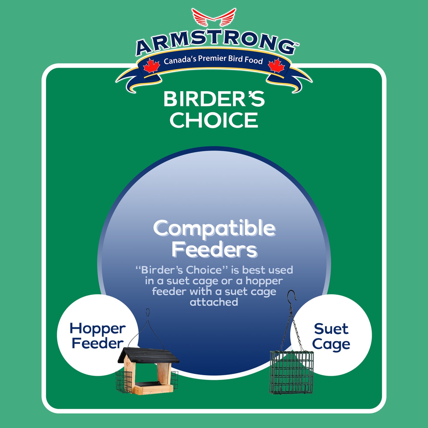 Armstrong Wild Bird Food Birder'S Choice Suet Cake, 11.3Oz (Pack of 8)