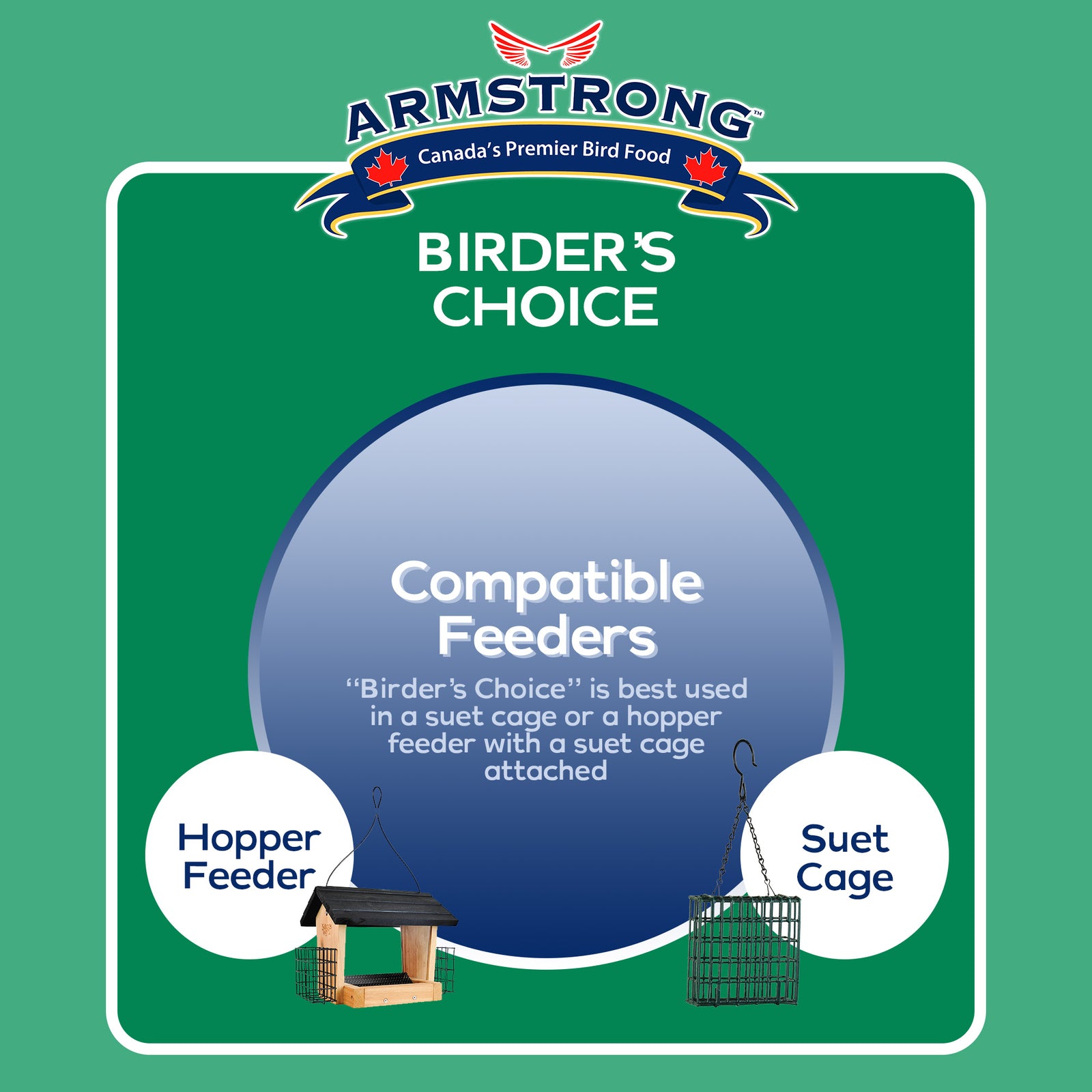 Armstrong Wild Bird Food Birder'S Choice Suet Cake, 11.3Oz (Pack of 8)