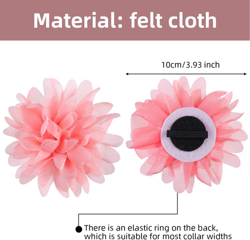 20 Pcs 4 Inch Dog Collar Flowers Bow Multicolored Pet Bow Collar Charms Accessories for Puppy Cat Dog Pet Grooming Accessories