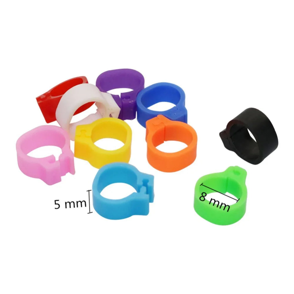 100 Pcs Pigeons Rings 8Mm Bayonet Identification Ring Opening Pigeon Ring Color Pigeon Foot Ring Pigeon Supplies Bird Appliances