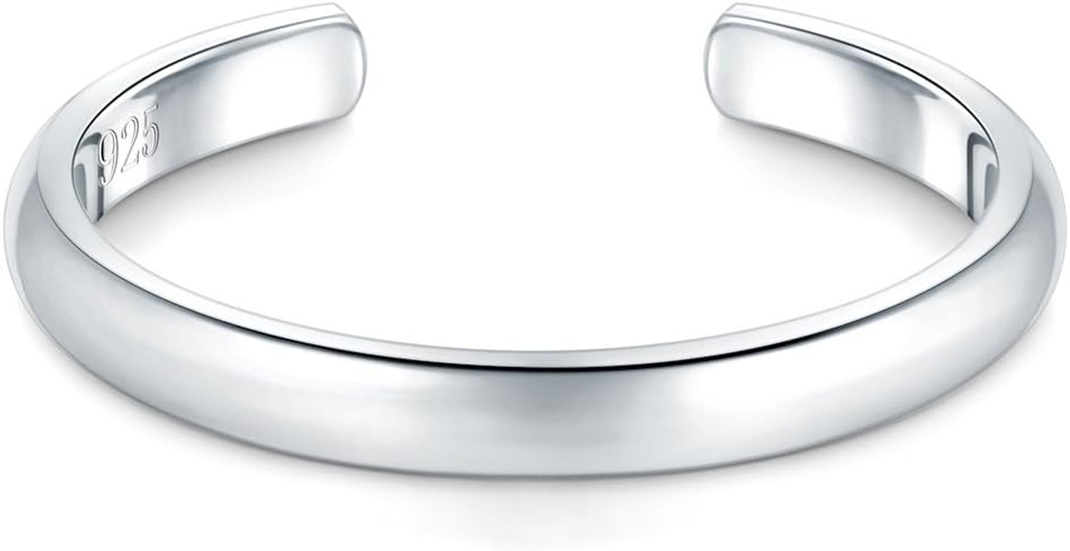 Toe Rings - 925 Sterling Silver Band Ring - Waterproof 14K Gold Plated Toe Rings - Sterling Silver Rings for Women, 2 Mm, 3Mm, 4Mm