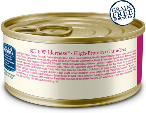 Blue Buffalo Adult Wilderness Salmon Entree Wet Cat Can (3oz)