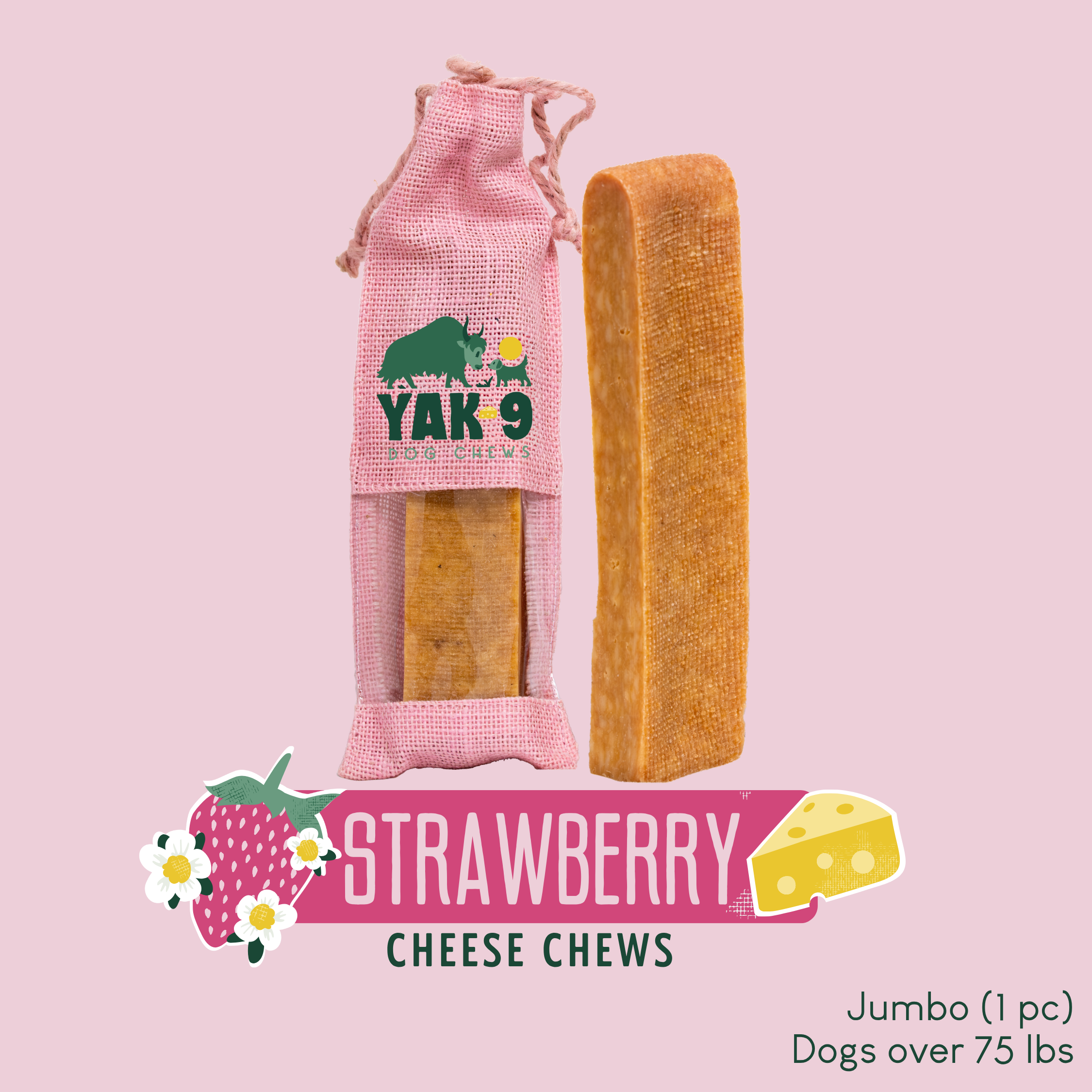 Strawberry Cheese Chews for Dogs