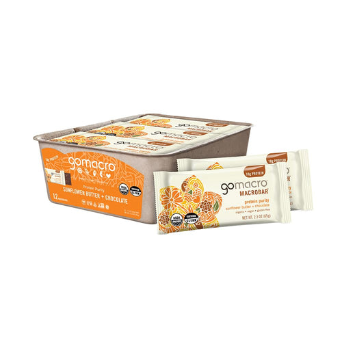 , Bar Protein Purity Sunflower Butter Chocolate Organic, 12 Count, 2.3 Ounce