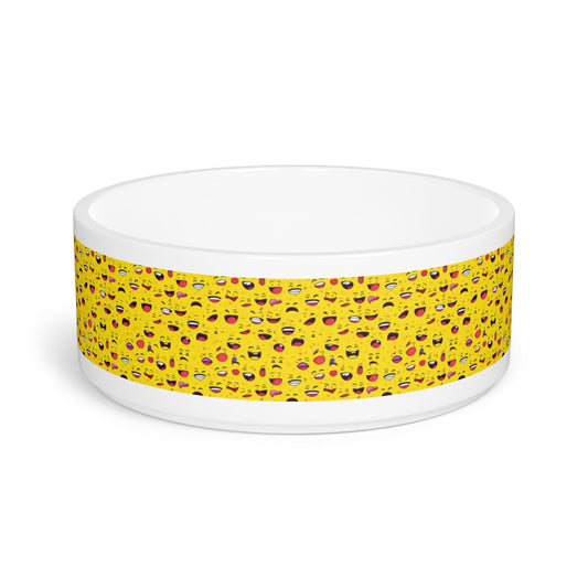 Endless Grins: A Sea of Laughing Faces - Pet Bowl