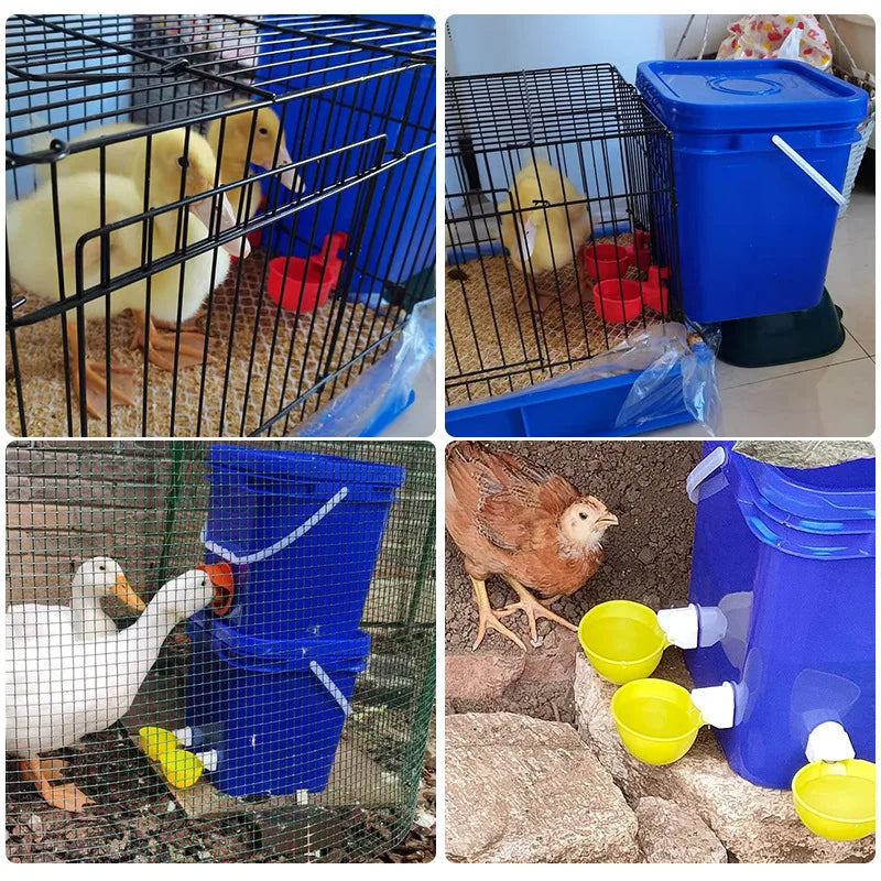 Fully Automatic Chicken Water Dispenser, Duck and Goose Water Cup Kit, Poultry Water Dispenser