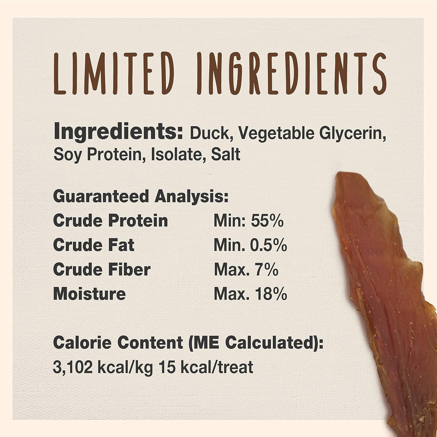 Gourmet Duck Breast Dog Jerky Treats, 2.5 Lbs | Made with Real Duck, Dog Treats for Training, High Protein, Natural & Healthy Dog Treats for Small & Large Breeds
