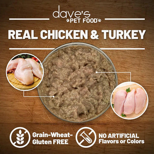 Dave's Chicken & Turkey Recipe in Saucey Paté Wet Cat Food (5.5oz)