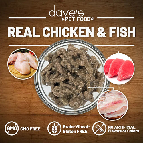 Dave's Naturally Healthy Grain Free Shredded Fisherman's Stew Wet Cat Food (5.5oz)