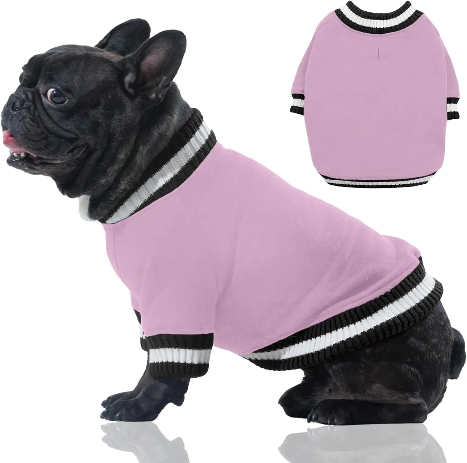 Dog Winter Fleece Pullover Sweater, Soft Warm Hoodie for Small to Medium Dogs
