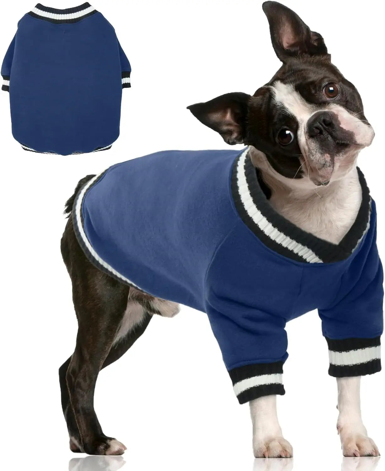 Dog Winter Fleece Pullover Sweater, Soft Warm Hoodie for Small to Medium Dogs