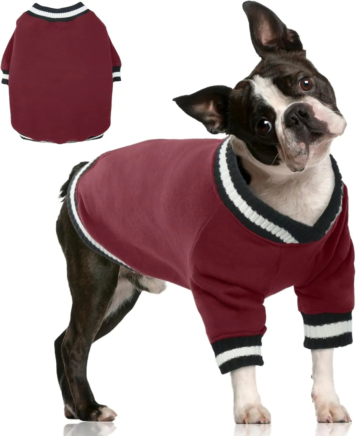 Dog Winter Fleece Pullover Sweater, Soft Warm Hoodie for Small to Medium Dogs