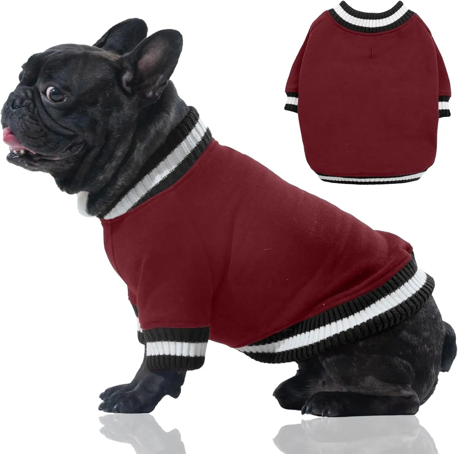 Dog Winter Fleece Pullover Sweater, Soft Warm Hoodie for Small to Medium Dogs