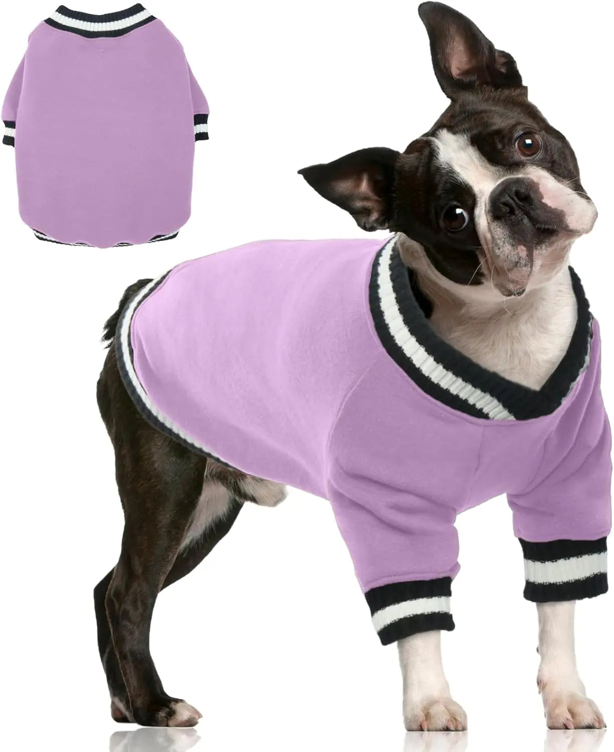 Dog Winter Fleece Pullover Sweater, Soft Warm Hoodie for Small to Medium Dogs