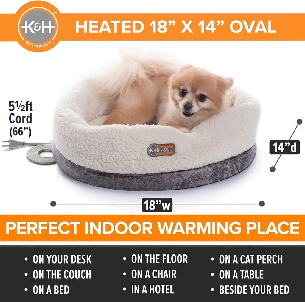 Heated Cat Bed - Soft and Cozy Snuggle Cup for Ultimate Cat Comfort