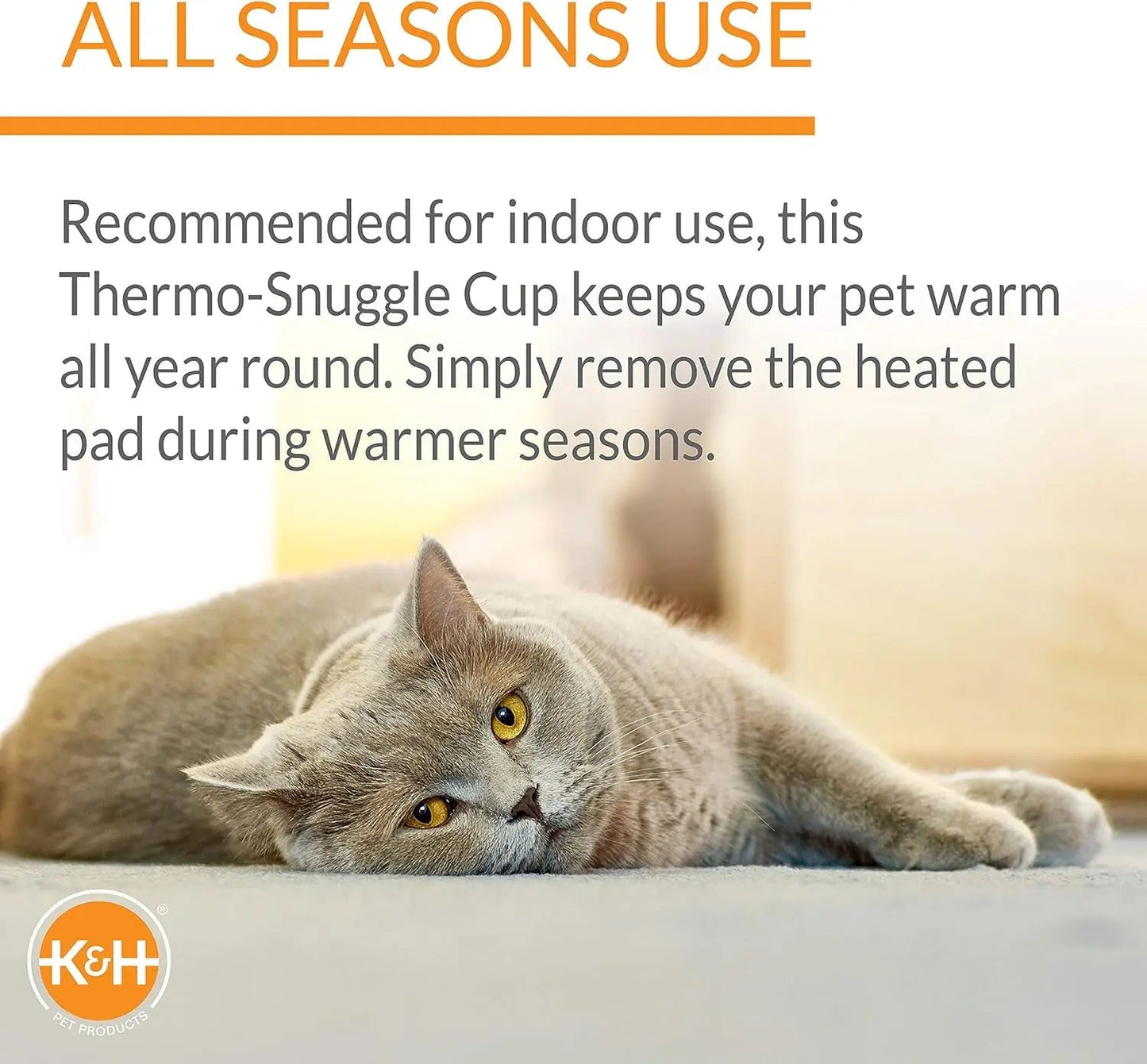 Heated Cat Bed - Soft and Cozy Snuggle Cup for Ultimate Cat Comfort