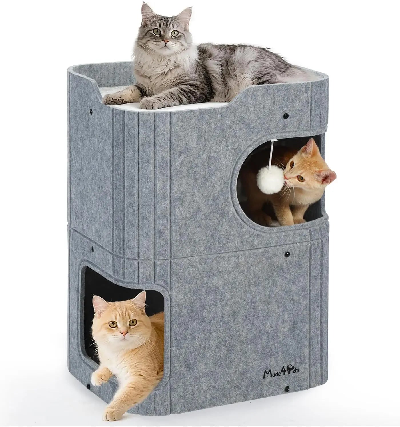Made4Pets Indoor Cat House - The Ultimate Cozy Retreat for Your Feline Friend