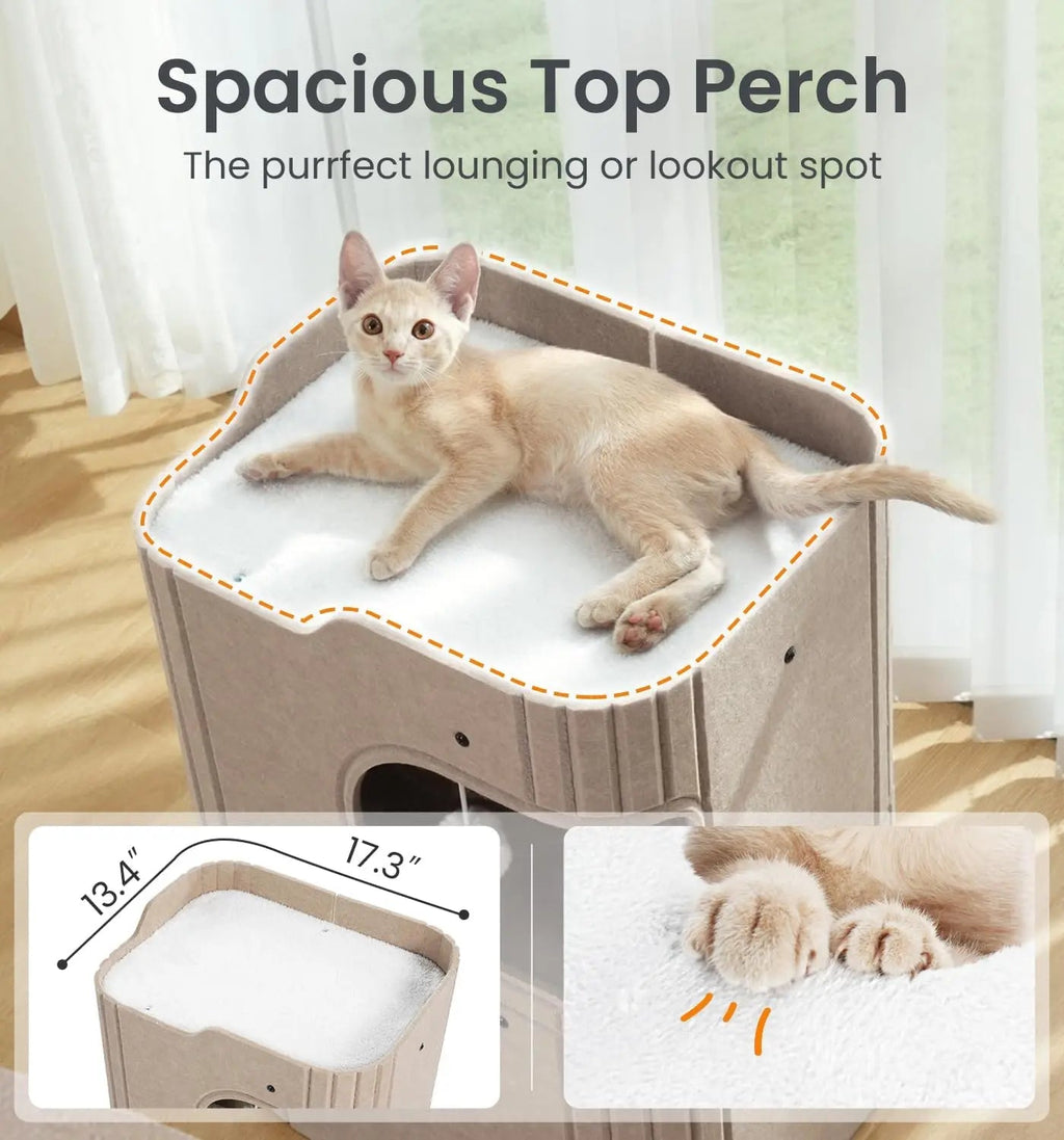 Made4Pets Indoor Cat House - The Ultimate Cozy Retreat for Your Feline Friend