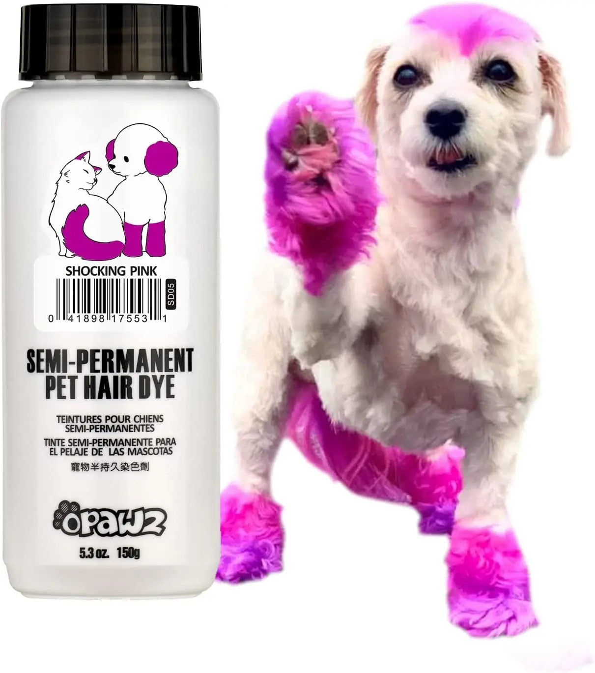 OPAWZ Semi-Permanent Pet Hair Dye – Non-Toxic Color for Dogs & Cats