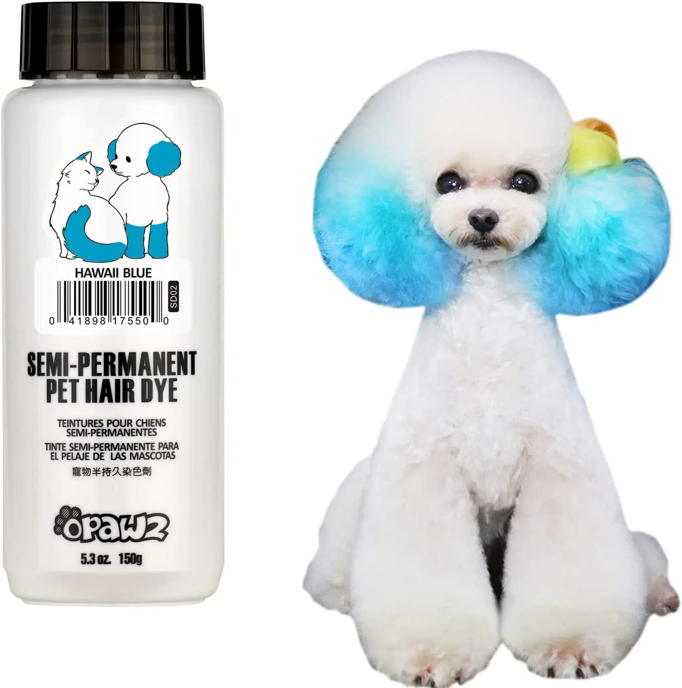 OPAWZ Semi-Permanent Pet Hair Dye – Non-Toxic Color for Dogs & Cats