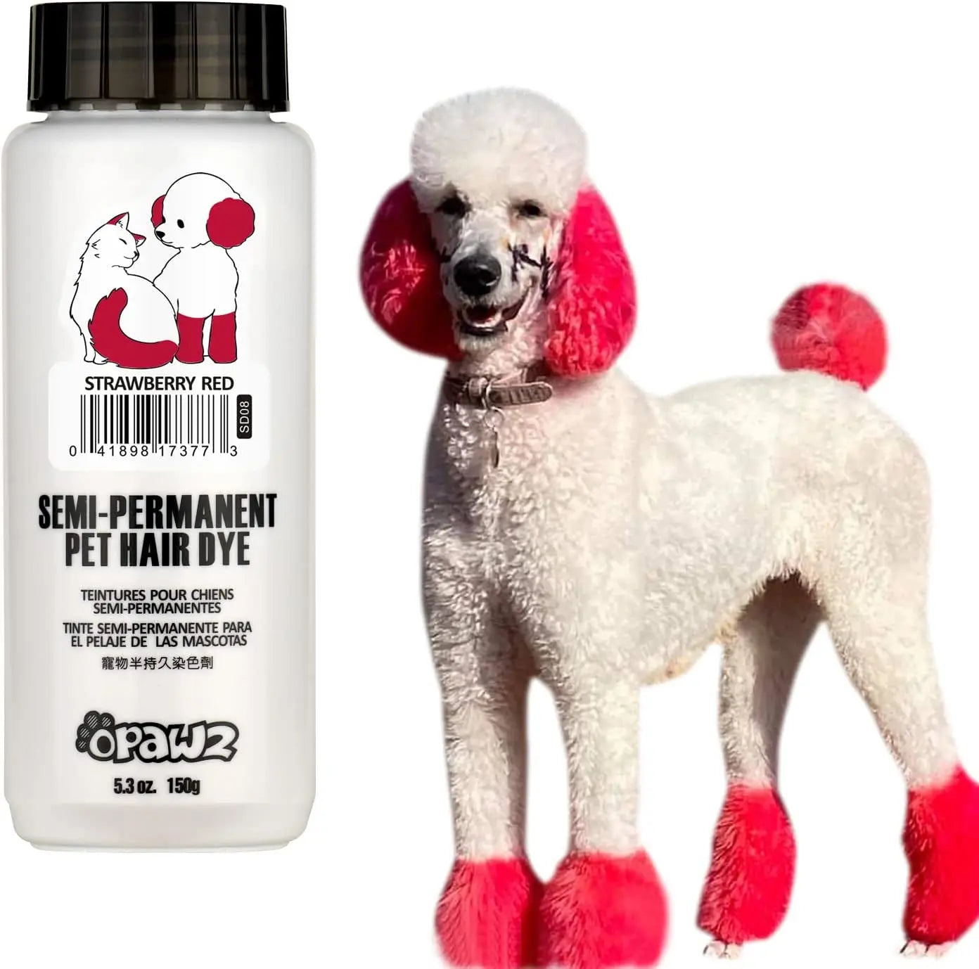 OPAWZ Semi-Permanent Pet Hair Dye – Non-Toxic Color for Dogs & Cats