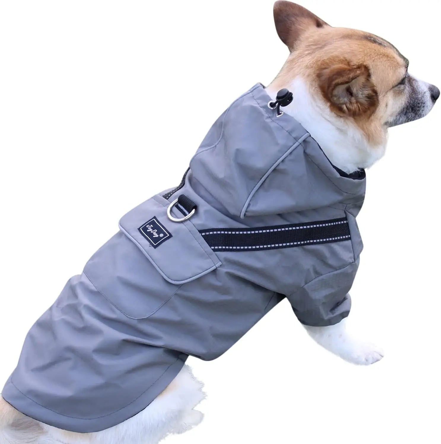 Outdoor Waterproof Dog Raincoat w/ Hood Reflective Sizes XS–XL in 4 Colors