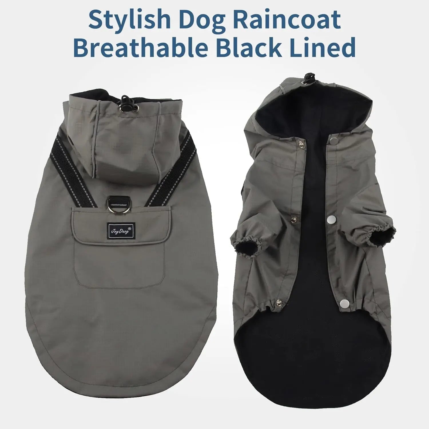 Outdoor Waterproof Dog Raincoat w/ Hood Reflective Sizes XS–XL in 4 Colors