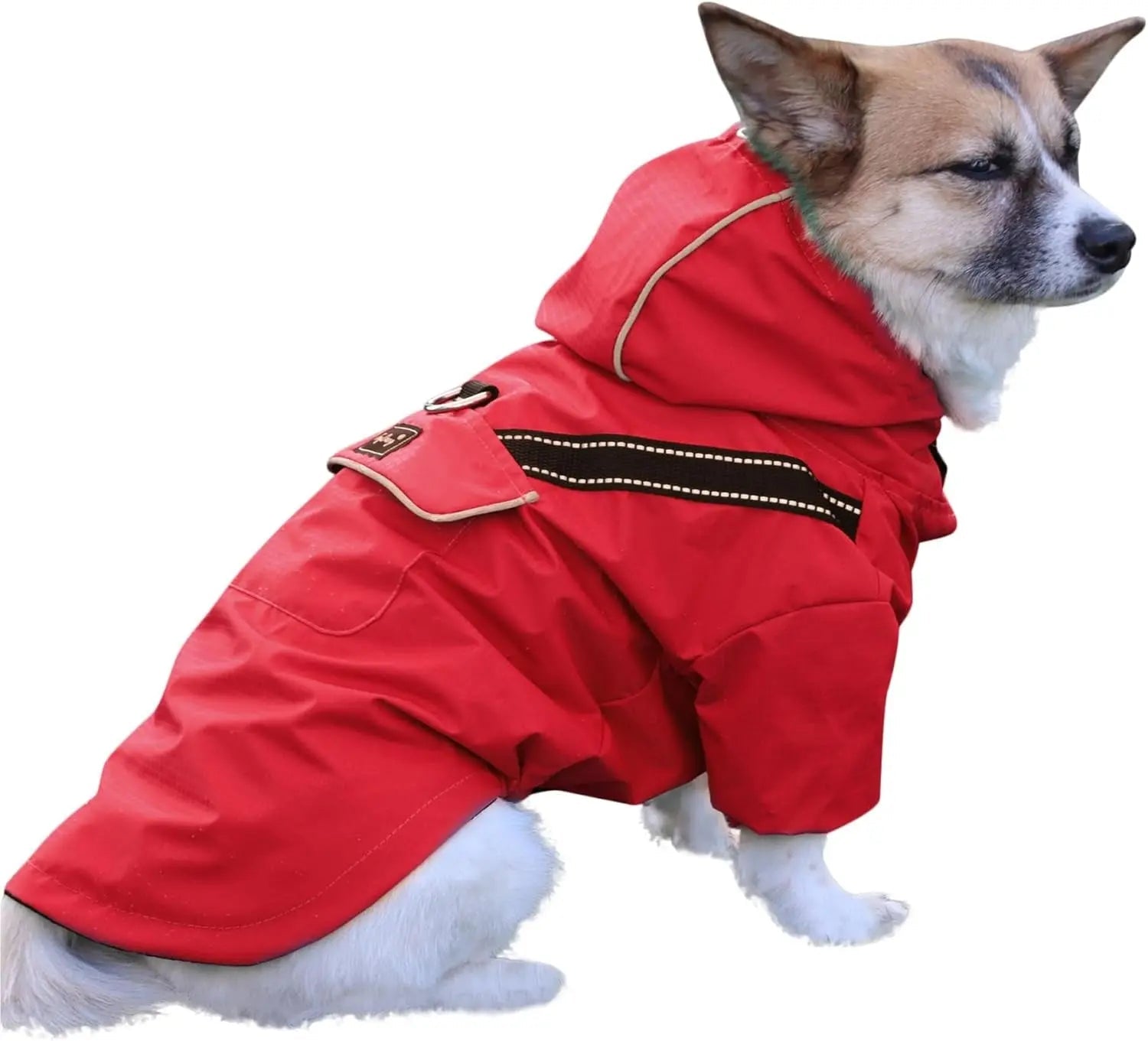 Outdoor Waterproof Dog Raincoat w/ Hood Reflective Sizes XS–XL in 4 Colors