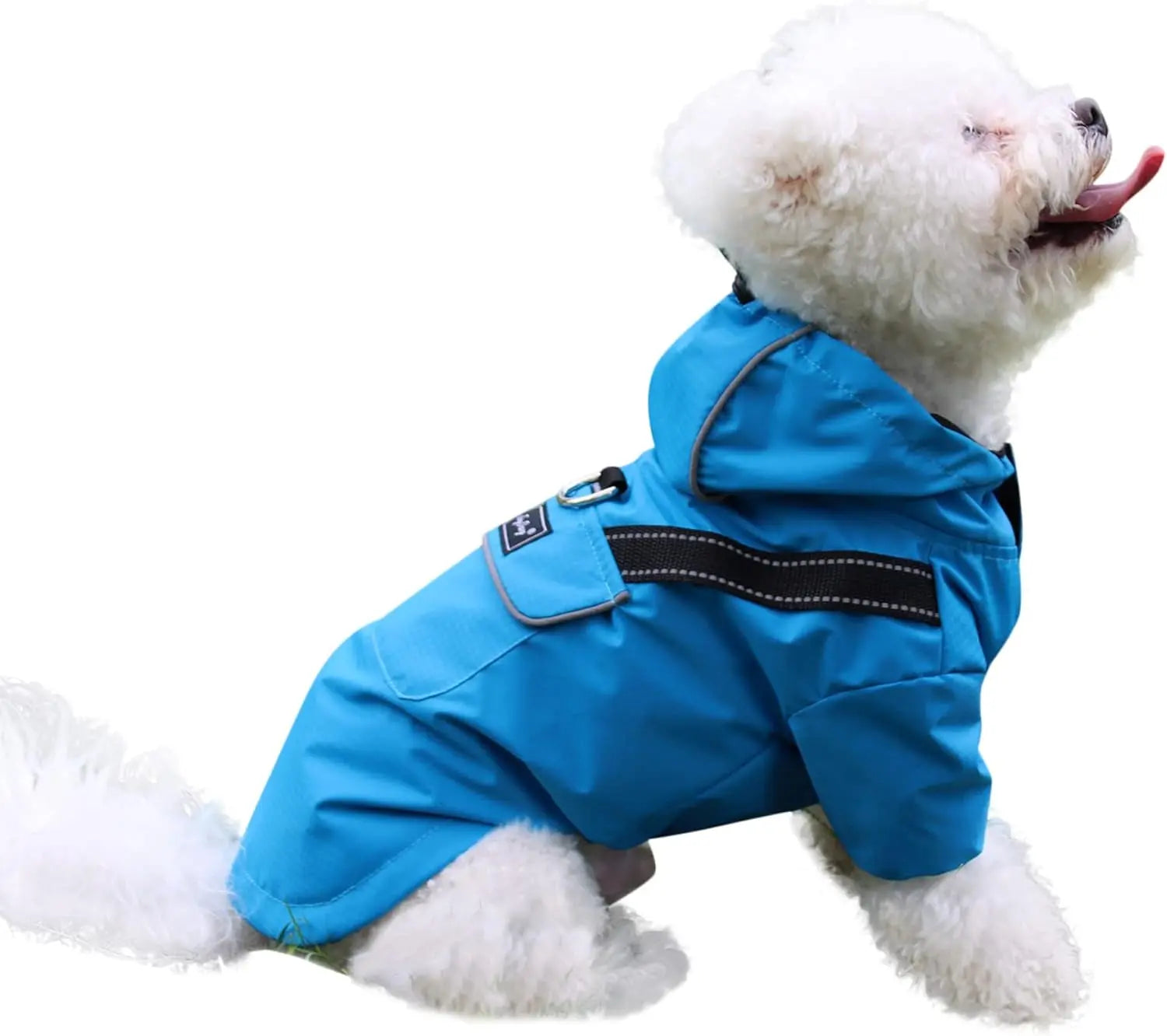 Outdoor Waterproof Dog Raincoat w/ Hood Reflective Sizes XS–XL in 4 Colors