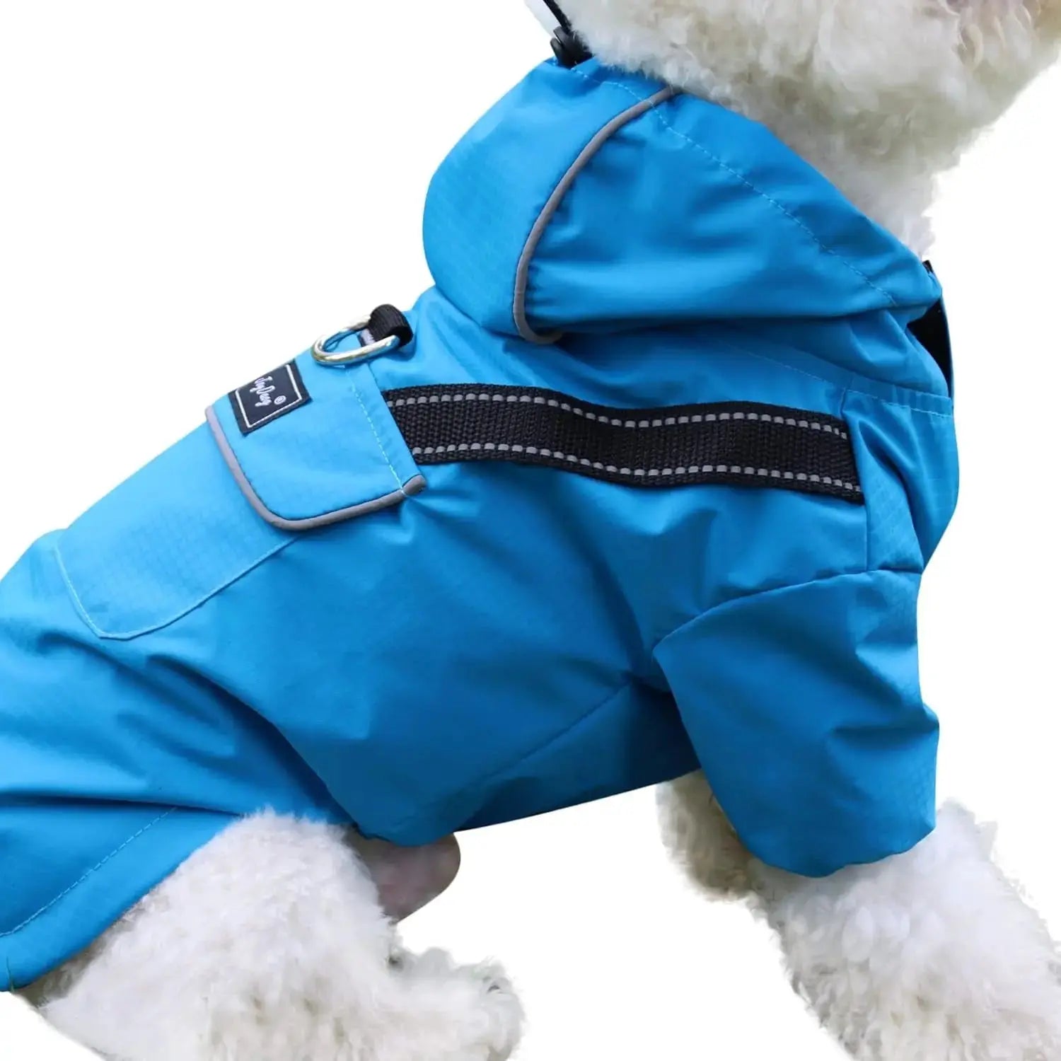 Outdoor Waterproof Dog Raincoat w/ Hood Reflective Sizes XS–XL in 4 Colors