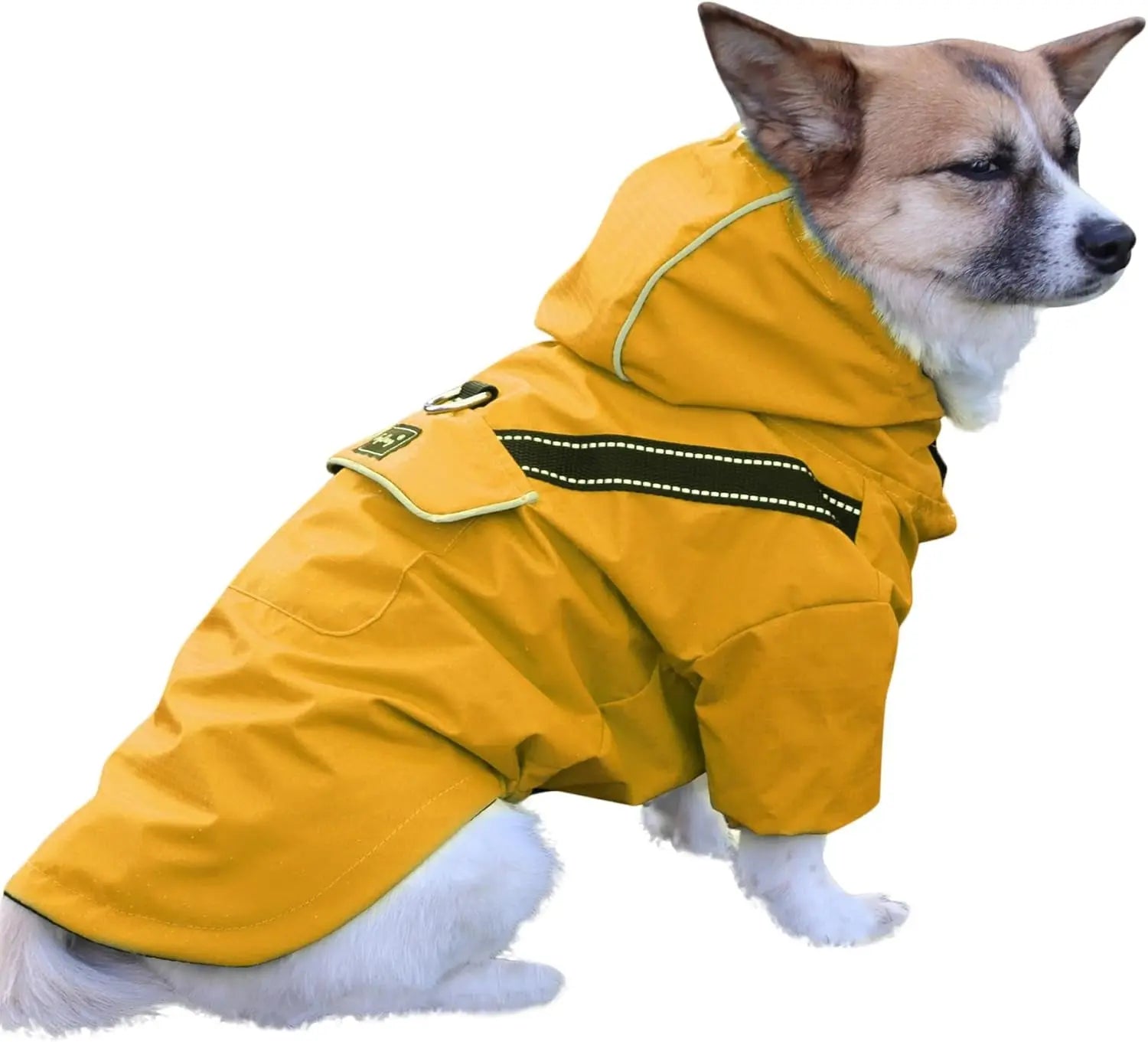 Outdoor Waterproof Dog Raincoat w/ Hood Reflective Sizes XS–XL in 4 Colors