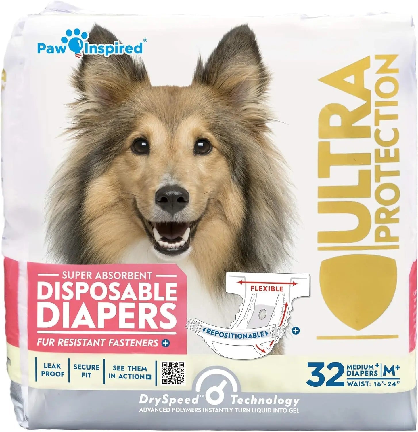 Paw Inspired Disposable Dog Diapers – Leakproof Protection for Dogs