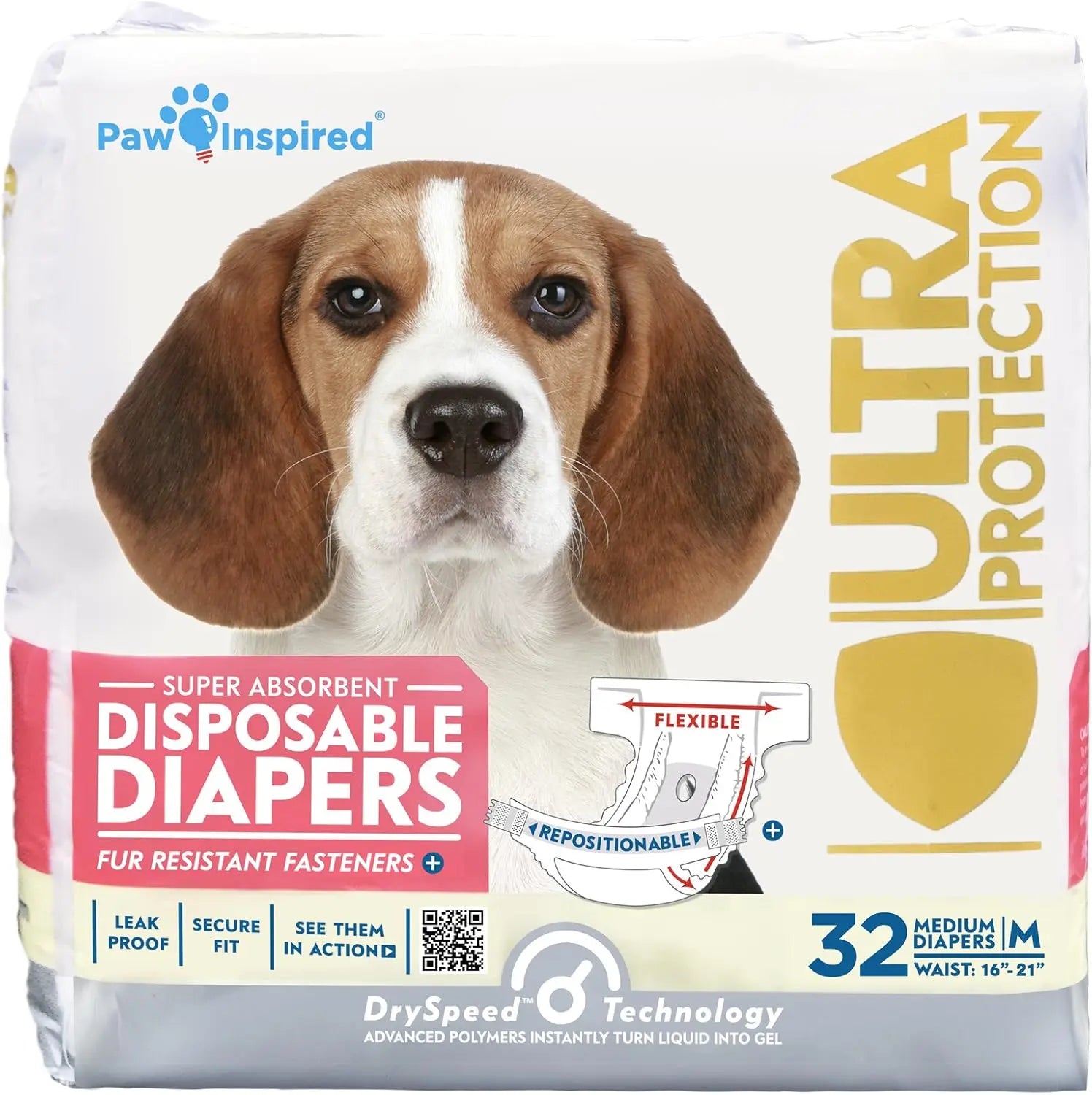 Paw Inspired Disposable Dog Diapers – Leakproof Protection for Dogs