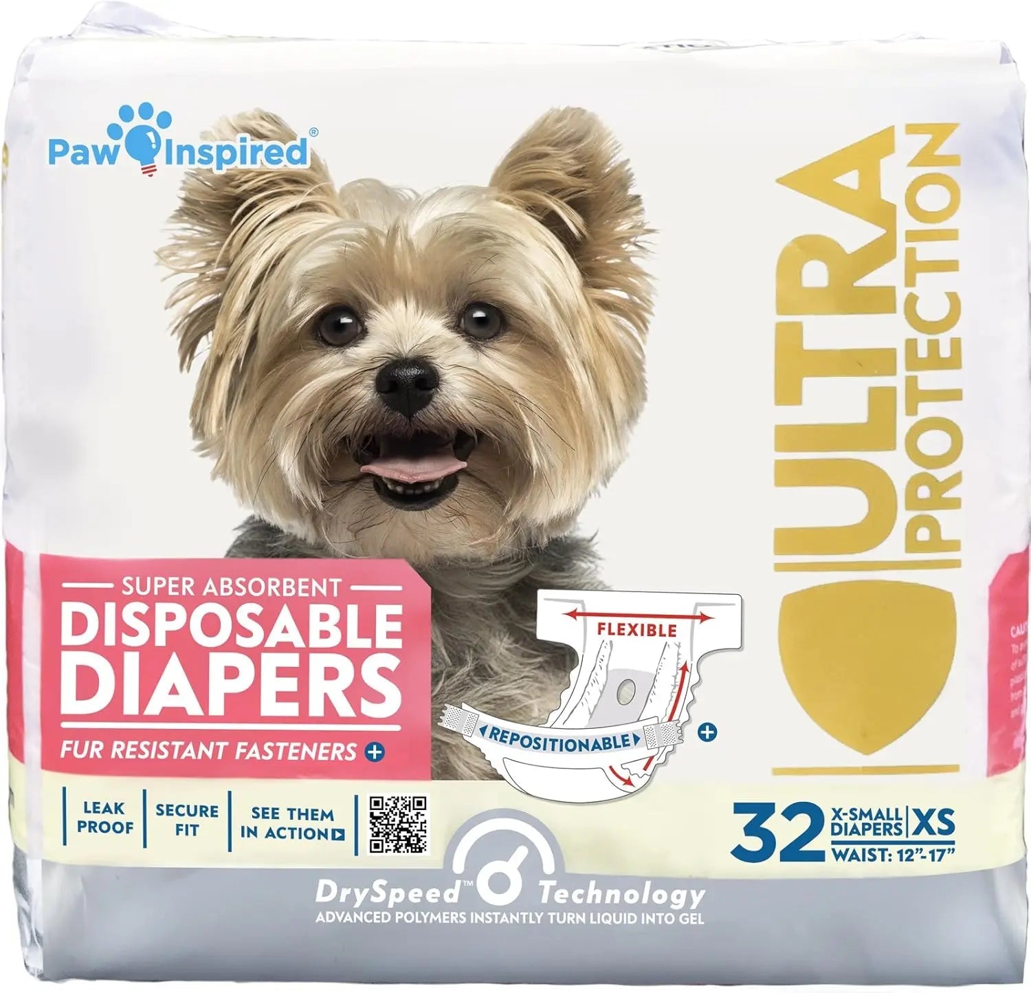 Paw Inspired Disposable Dog Diapers – Leakproof Protection for Dogs