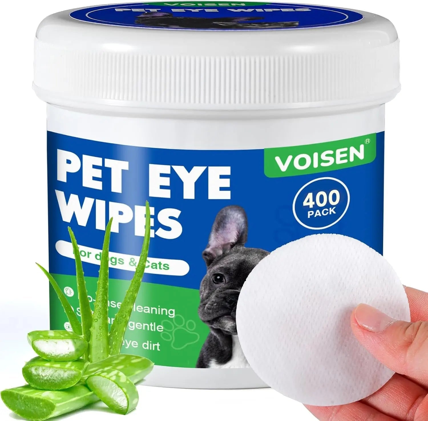 Pet Glove Wipes for Dogs, Cats & Small Animals, Unscented Grooming Wipes 24ct